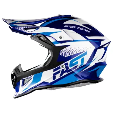 Capacete Off Road Pro Tork Fast Tech Fantasy Limited Edition COR/AZUL - BRANCO TAMANHO/58