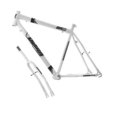 Quadro Aro 26 Ultra Bikes Em Aço Carbono Com Garfo Masculino COR/BRANCO TAMANHO/Aro 26